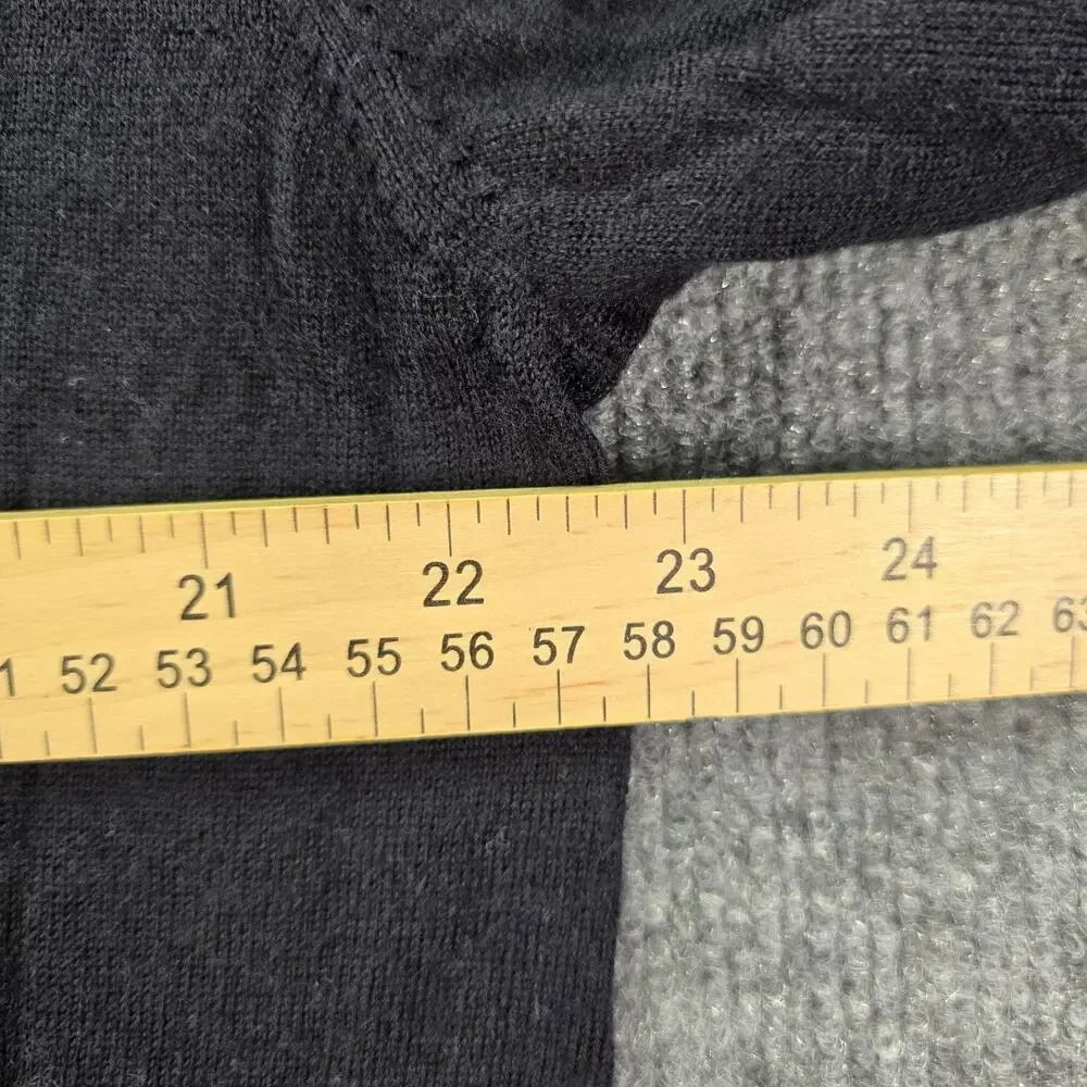 Banana Republic Sweater Mens XL Black Crewneck Merino Wool Long Sleeve Pullover